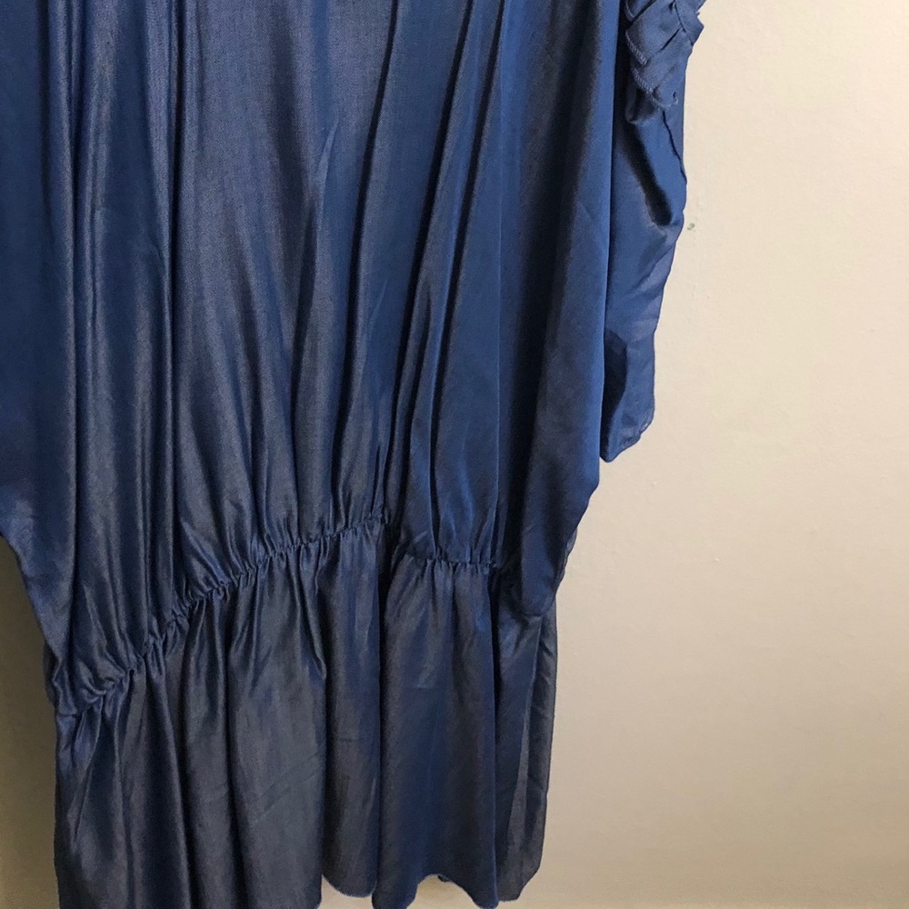 Ashley Stewart Denim off the shoulder Blouse